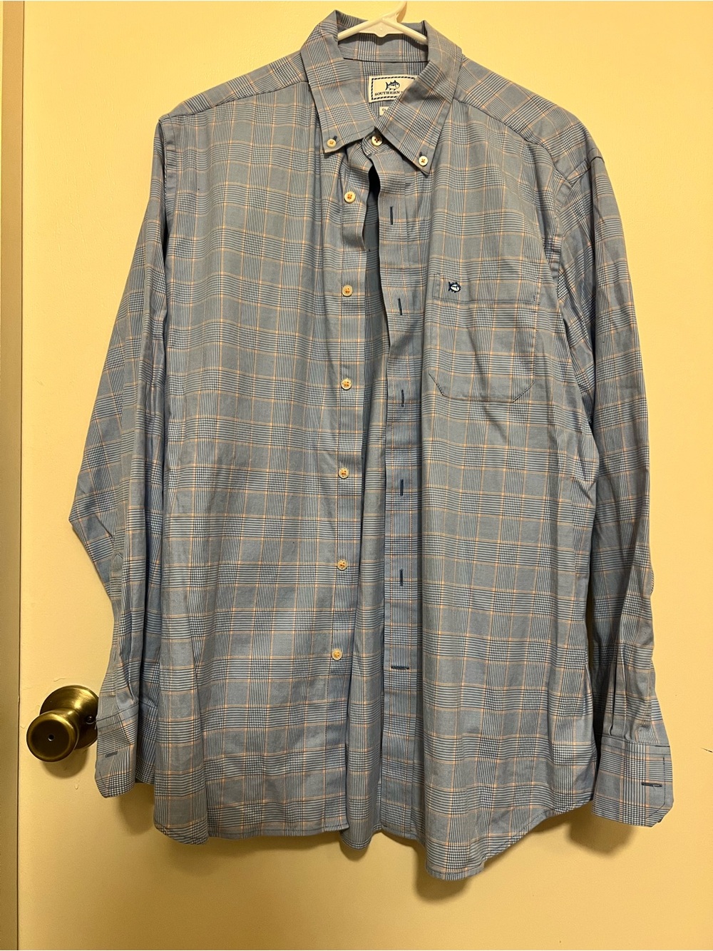 Southern Tide Blue Plaid Button-Down Shirt